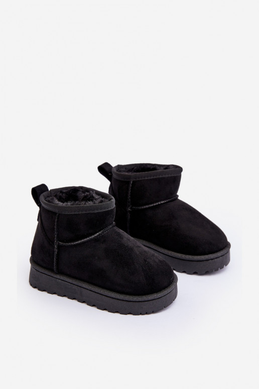 Bottes de neige pour enfants Bottes réchauffées de couleur noire Nallita