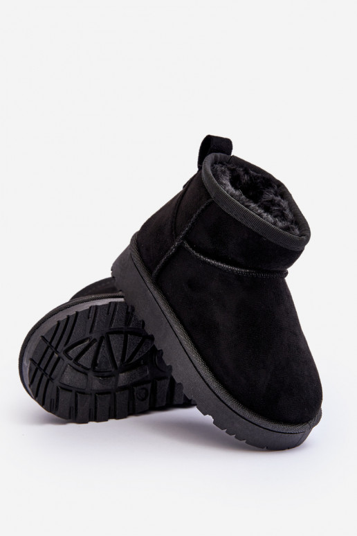 Bottes de neige pour enfants Bottes réchauffées de couleur noire Nallita