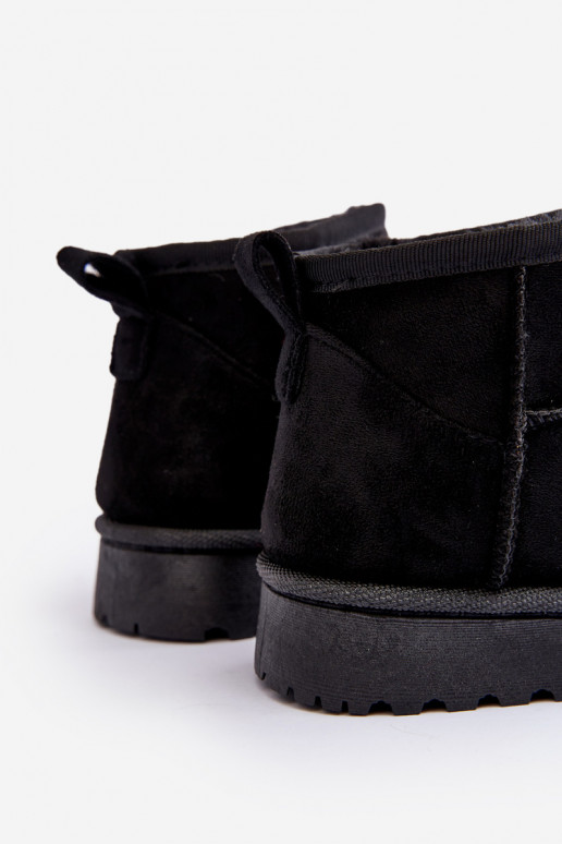 Bottes de neige pour enfants Bottes réchauffées de couleur noire Nallita
