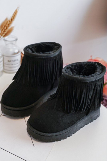 Bottes de neige réchauffées pour enfants i Frędzlami couleur noire Nimia 2