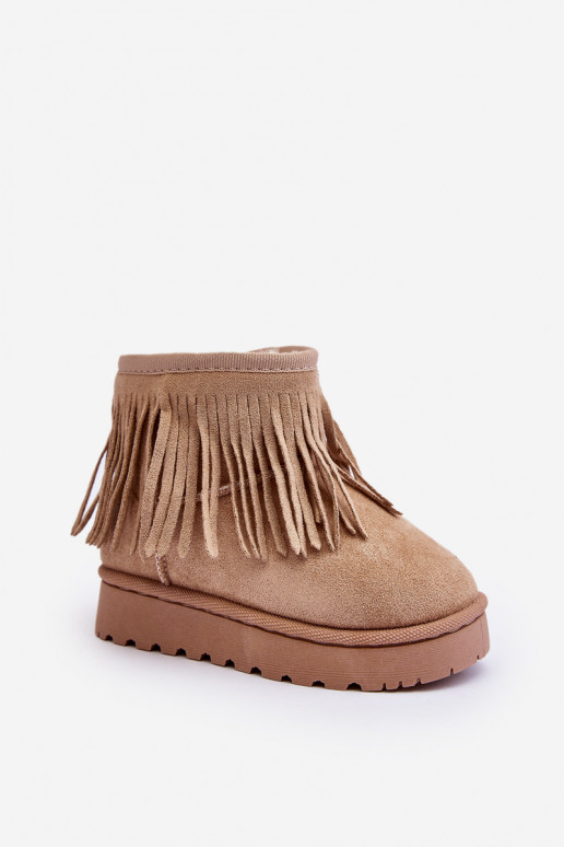 Bottes de neige réchauffées Enfants i Frędzlami beige Nimia Bottes de neige réchauffées Enfants i Frędzlami beige Nimia