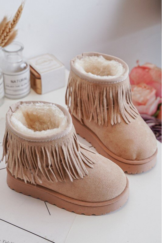 Bottes de neige réchauffées Enfants i Frędzlami beige Nimia