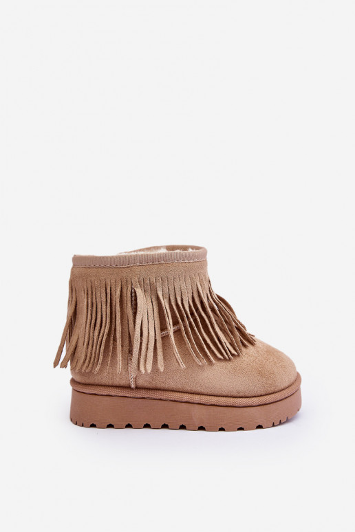 Bottes de neige réchauffées Enfants i Frędzlami beige Nimia