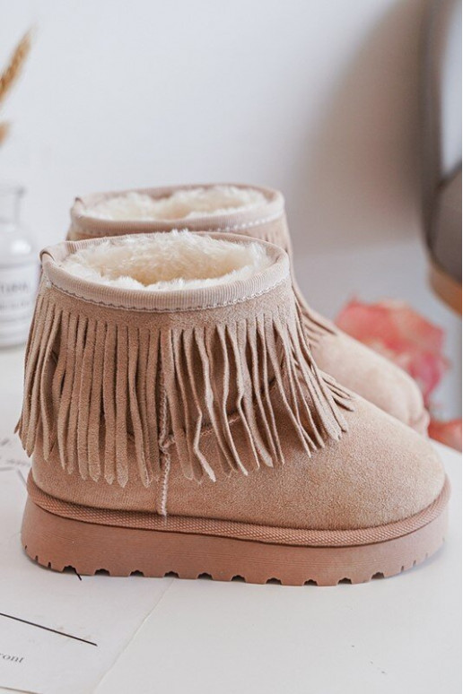 Bottes de neige réchauffées Enfants i Frędzlami beige Nimia