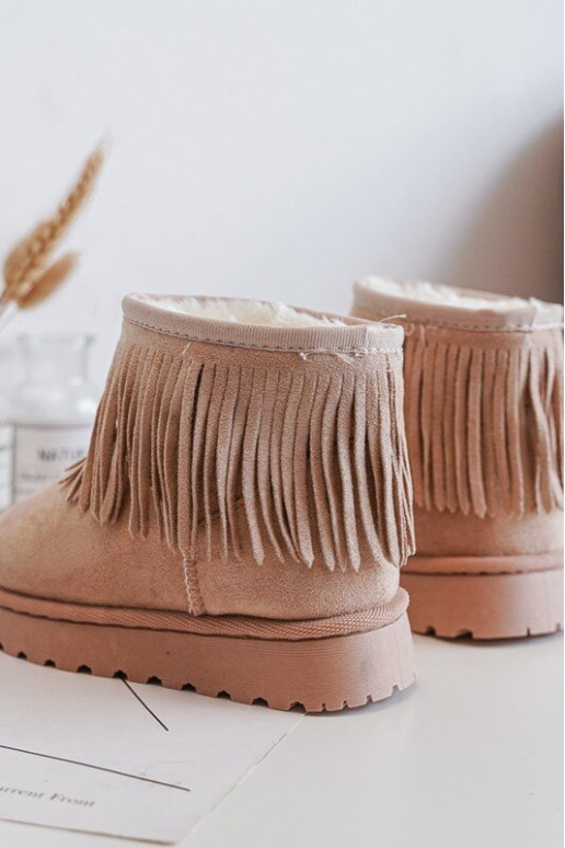 Bottes de neige réchauffées Enfants i Frędzlami beige Nimia