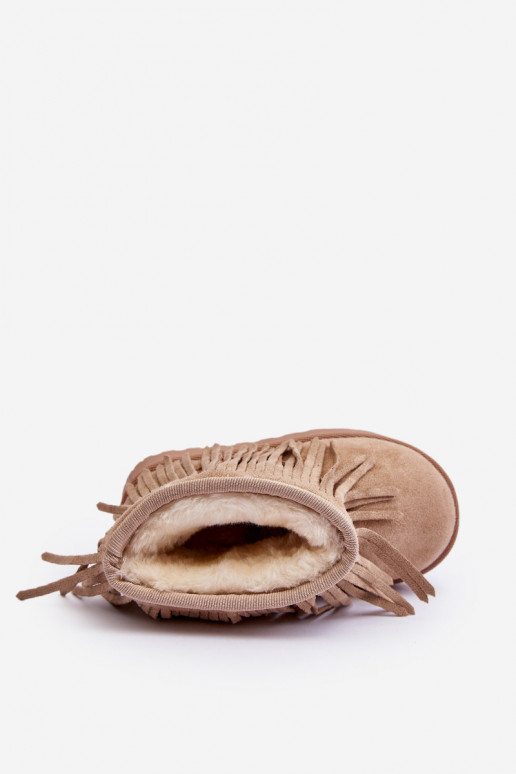 Bottes de neige réchauffées Enfants i Frędzlami beige Nimia