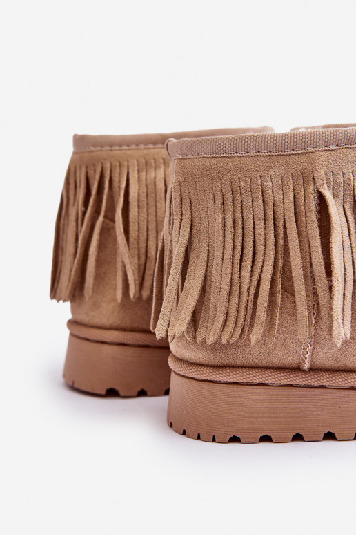 Bottes de neige réchauffées Enfants i Frędzlami beige Nimia