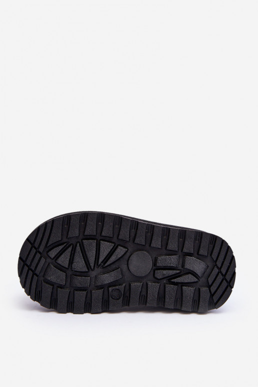 Chaussons pour enfants d'un modèle résistant à réchauffer de couleur noire Olivane
