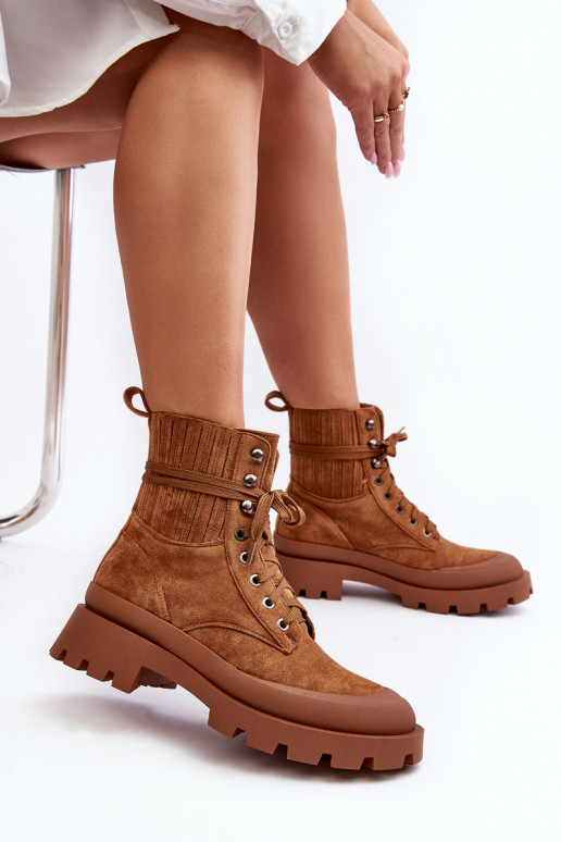 Bottines à lacets marron Gordts