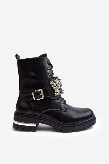 bottes chauffantes Décorées couleur noir Lennen 2