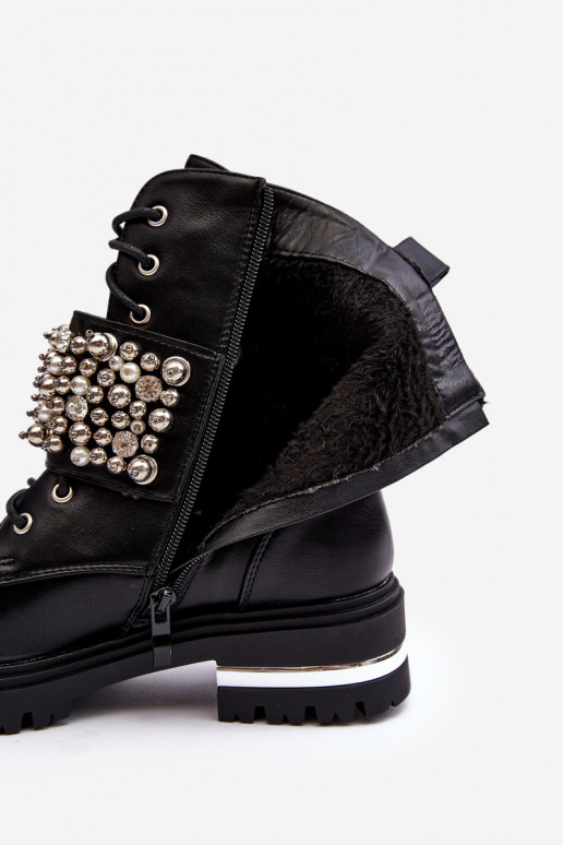 bottes chauffantes Décorées couleur noir Lennen