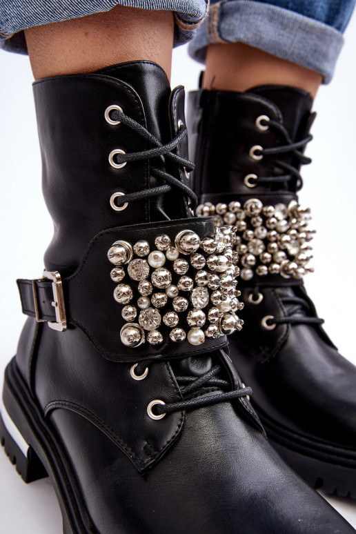 bottes chauffantes Décorées couleur noir Lennen