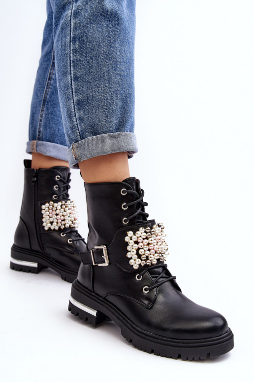 bottes chauffantes Bottes Bottes Décorées couleur noire Venizi bottes chauffantes Bottes Bottes Décorées couleur noire Venizi