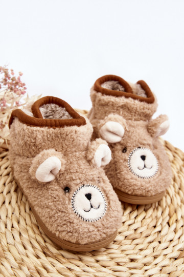 Chaussons enfant chaud beige Eberra 2