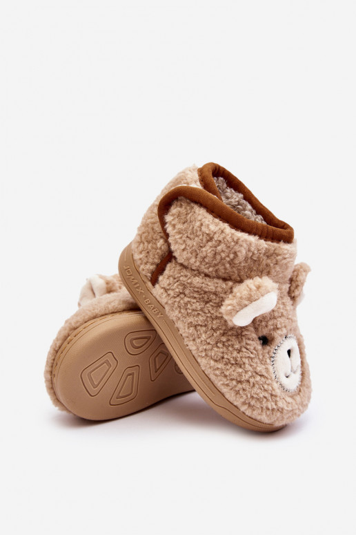 Chaussons enfant chaud beige Eberra Chaussons enfant chaud beige Eberra