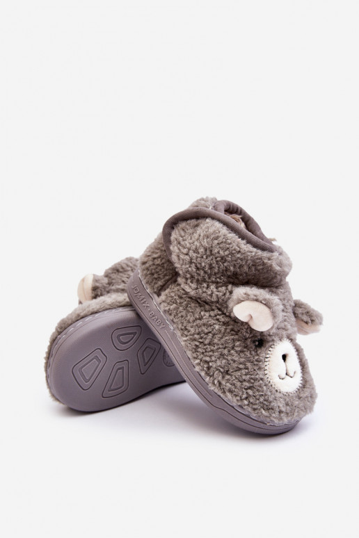 Chaussons enfant couleur gris Eberra