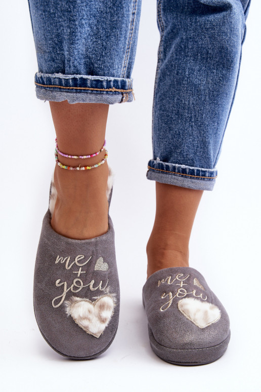 avec brillance Chaussons gris Geraja