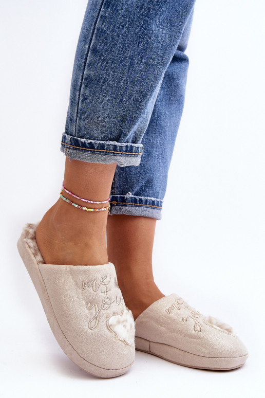 avec brillance Chaussons beige Geraja