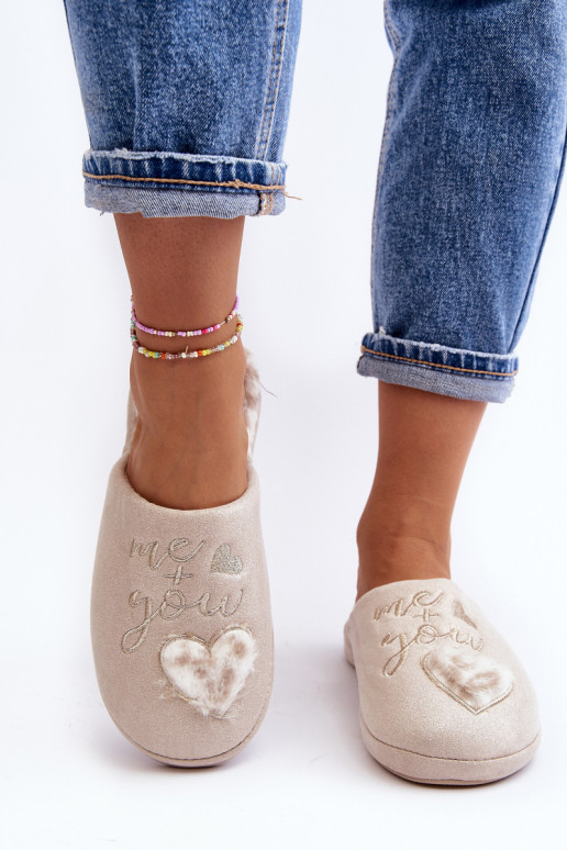 avec brillance Chaussons beige Geraja avec brillance Chaussons beige Geraja