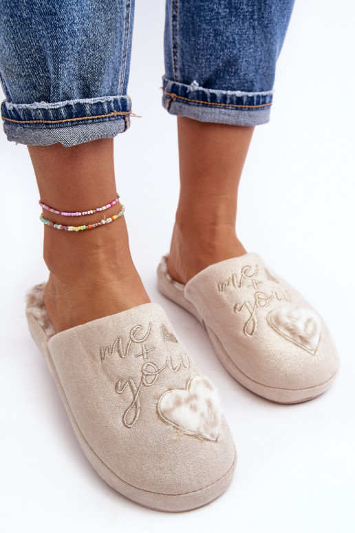 avec brillance Chaussons beige Geraja