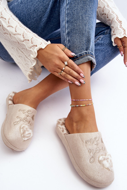 avec brillance Chaussons beige Geraja