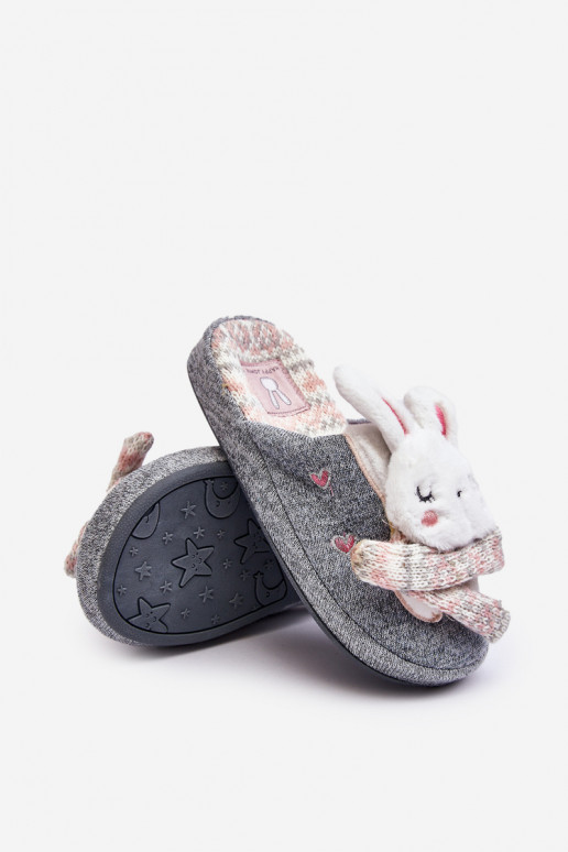 Chaussons enfant à semelle massive de couleur gris Dasca