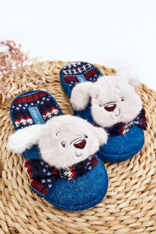 Chaussons enfants couleur bleu Dasca