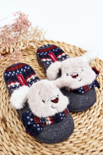 Chaussons enfant couleur gris Dasca 2