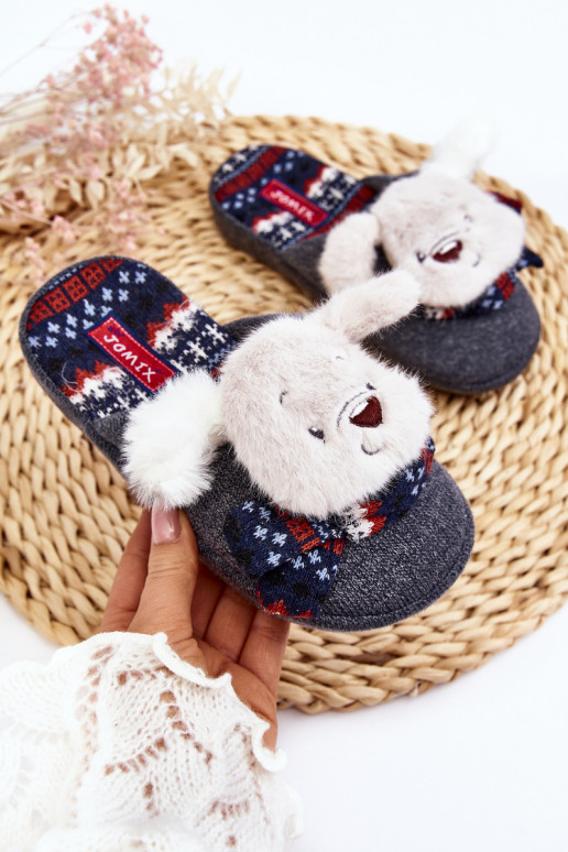 Chaussons enfant couleur gris Dasca