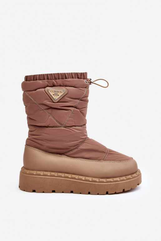bottes de neige à semelle massive beige Lureta