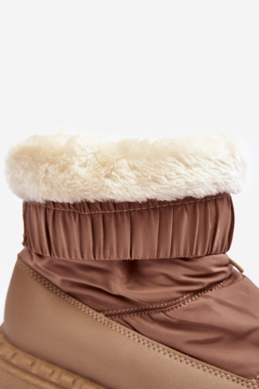 bottes de neige à semelle massive beige Lureta
