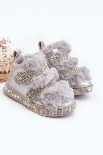 Bottes de neige pour enfants réchauffées argent Leela 2