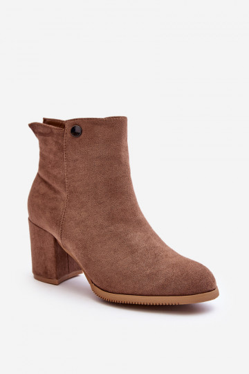 en daim Bottines Selela marron pour femme