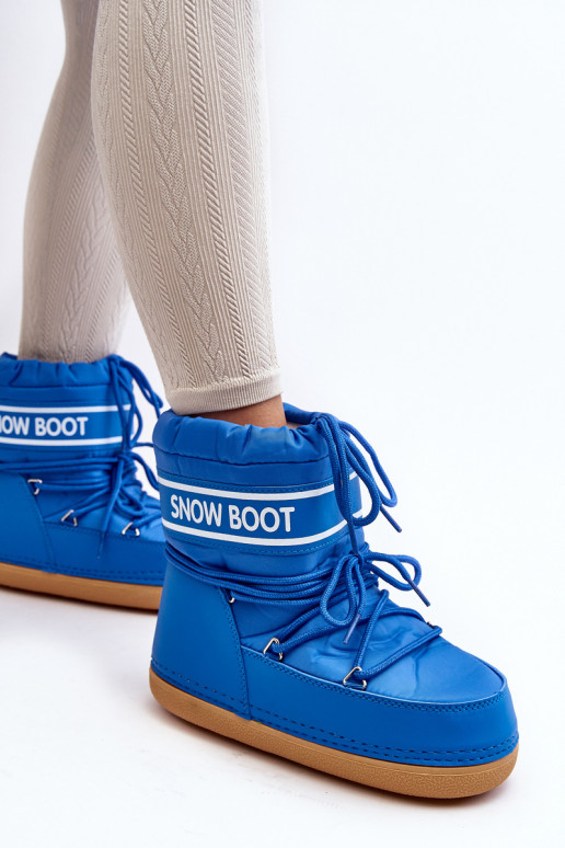 Bottines d'hiver à lacets couleur bleu Soia Bottines d'hiver à lacets couleur bleu Soia