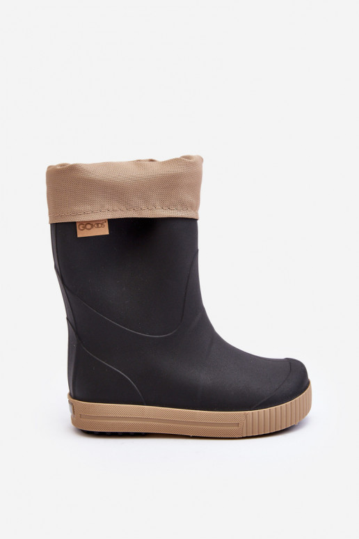 Bottes en caoutchouc chauffantes pour enfants Snow Wave Gokids 981 Noir et beige Bottes en caoutchouc chauffantes pour enfants Snow Wave Gokids 981 Noir et beige