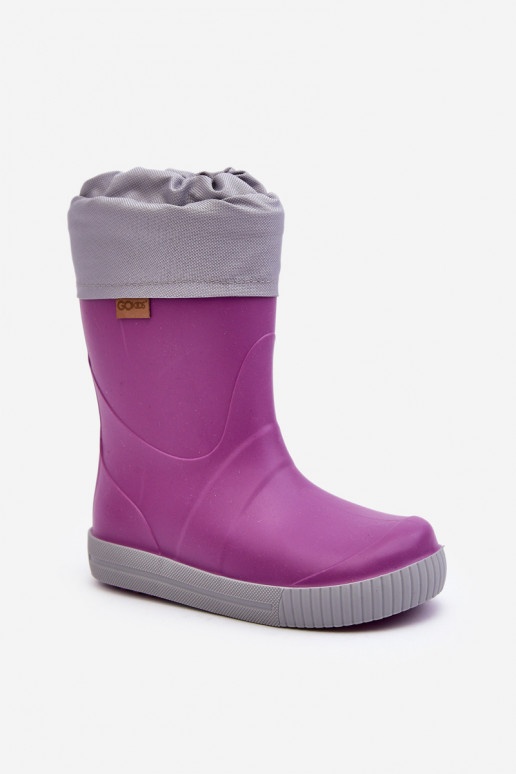 Bottes en caoutchouc chauffantes pour enfants Snow Wave Gokids 981 Violet Bottes en caoutchouc chauffantes pour enfants Snow Wave Gokids 981 Violet