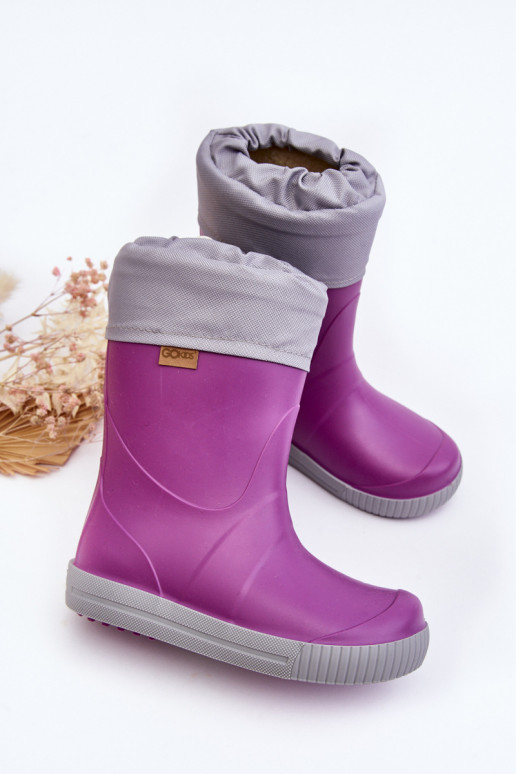 Bottes en caoutchouc chauffantes pour enfants Snow Wave Gokids 981 Violet Bottes en caoutchouc chauffantes pour enfants Snow Wave Gokids 981 Violet