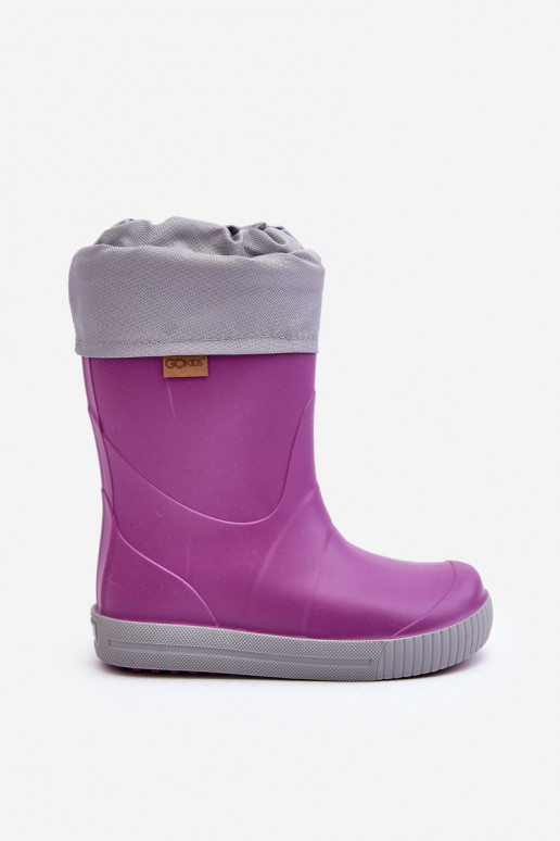 Bottes en caoutchouc chauffantes pour enfants Snow Wave Gokids 981 Violet Bottes en caoutchouc chauffantes pour enfants Snow Wave Gokids 981 Violet