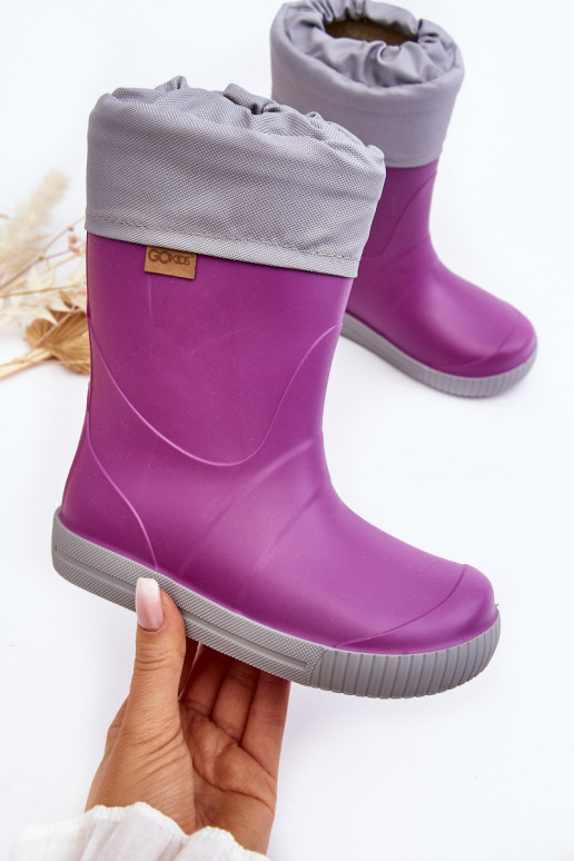 Bottes en caoutchouc chauffantes pour enfants Snow Wave Gokids 981 Violet Bottes en caoutchouc chauffantes pour enfants Snow Wave Gokids 981 Violet