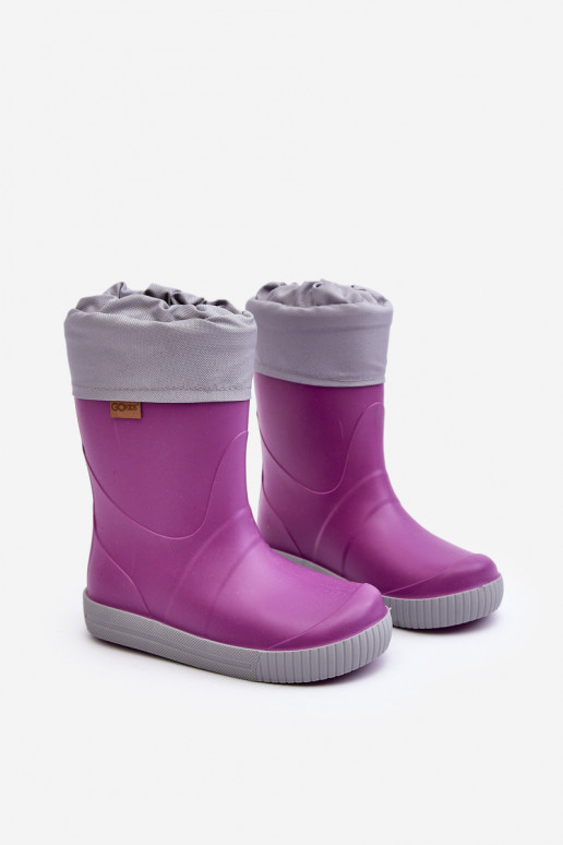 Bottes en caoutchouc chauffantes pour enfants Snow Wave Gokids 981 Violet Bottes en caoutchouc chauffantes pour enfants Snow Wave Gokids 981 Violet