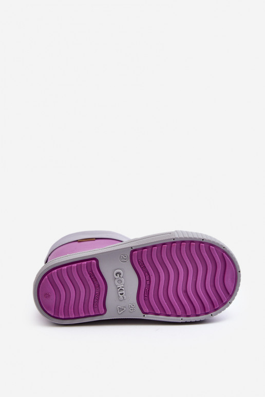 Bottes en caoutchouc chauffantes pour enfants Snow Wave Gokids 981 Violet Bottes en caoutchouc chauffantes pour enfants Snow Wave Gokids 981 Violet