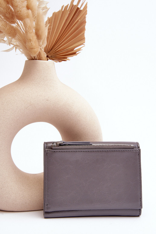 Portefeuille femme Joanela en éco-cuir gris