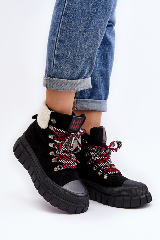 bottes chauffantes à semelle massive de couleur noire Ralotta