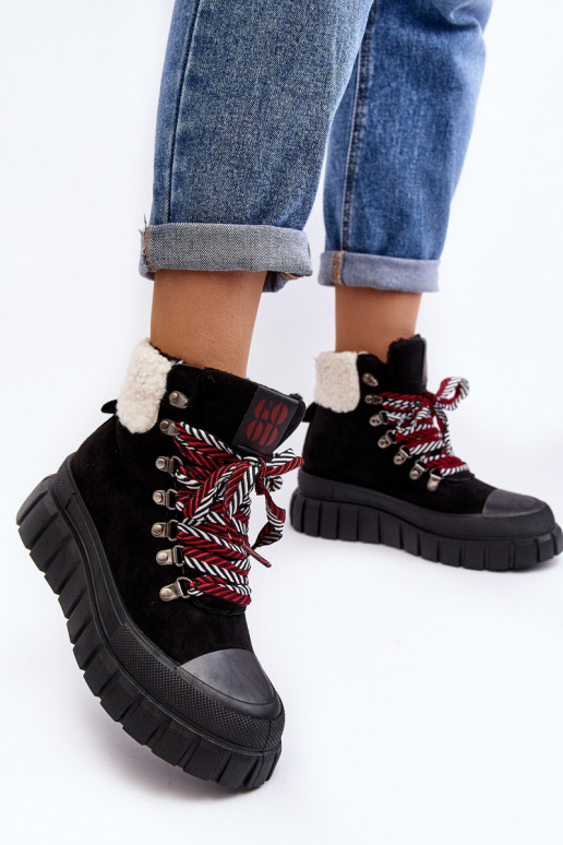 bottes chauffantes à semelle massive de couleur noire Ralotta