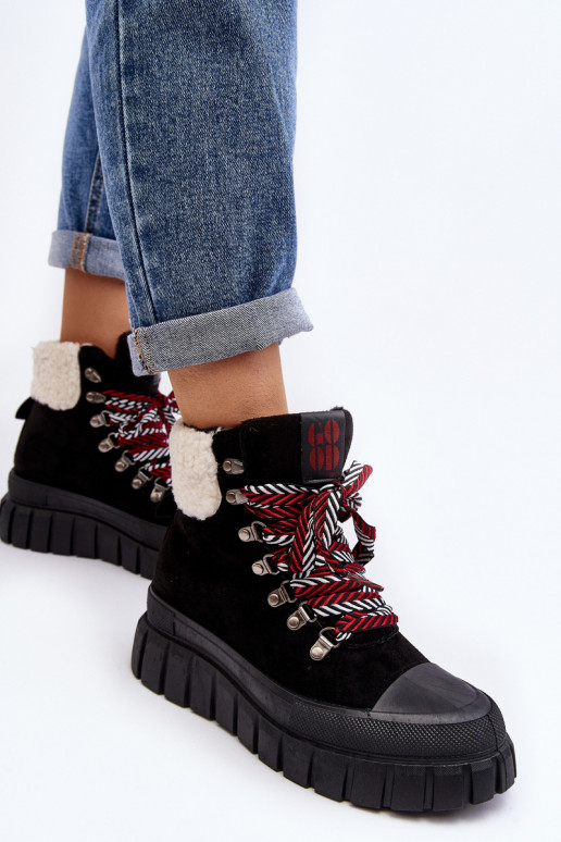 bottes chauffantes à semelle massive de couleur noire Ralotta