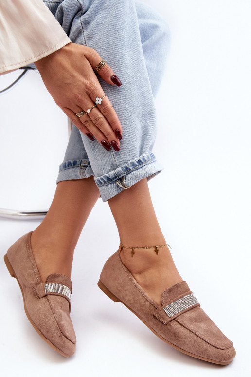 Mocassins à œillets scintillants de couleur marron Ralrika Mocassins à œillets scintillants de couleur marron Ralrika