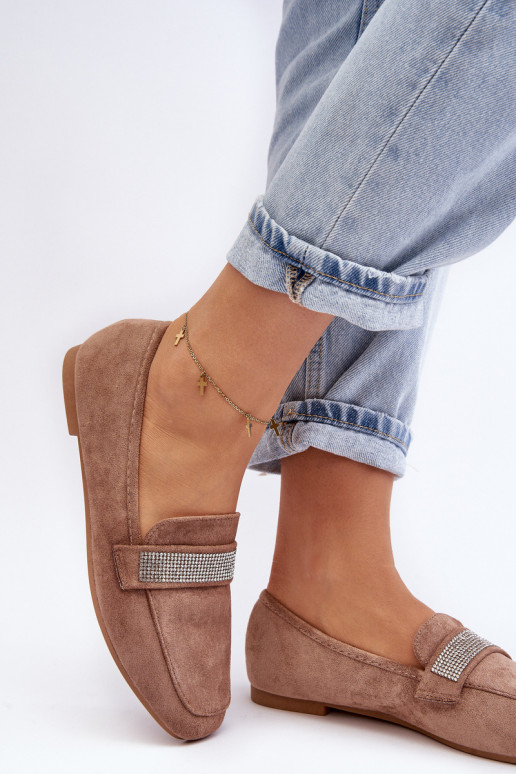 Mocassins à œillets scintillants de couleur marron Ralrika Mocassins à œillets scintillants de couleur marron Ralrika