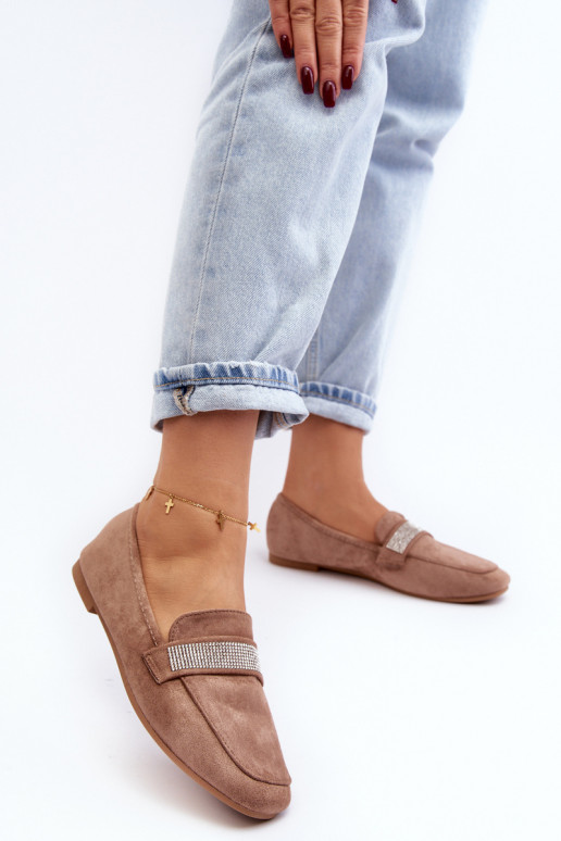 Mocassins à œillets scintillants de couleur marron Ralrika Mocassins à œillets scintillants de couleur marron Ralrika