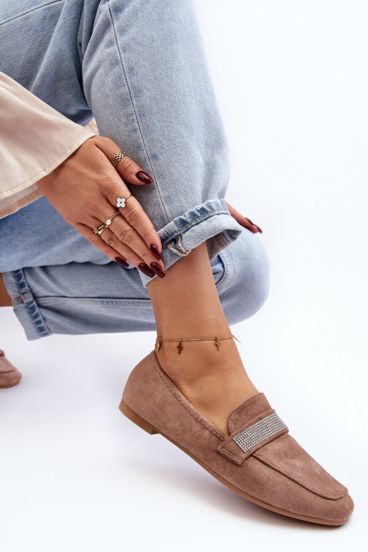 Mocassins à œillets scintillants de couleur marron Ralrika Mocassins à œillets scintillants de couleur marron Ralrika