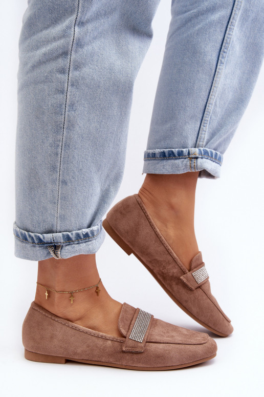 Mocassins à œillets scintillants de couleur marron Ralrika Mocassins à œillets scintillants de couleur marron Ralrika